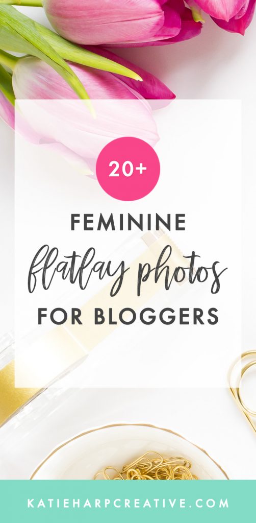Feminine flat lay photos for bloggers