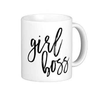 Cursive girl boss mug