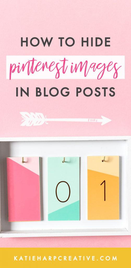 How to Hide Pinterest Images in Your Blog Posts