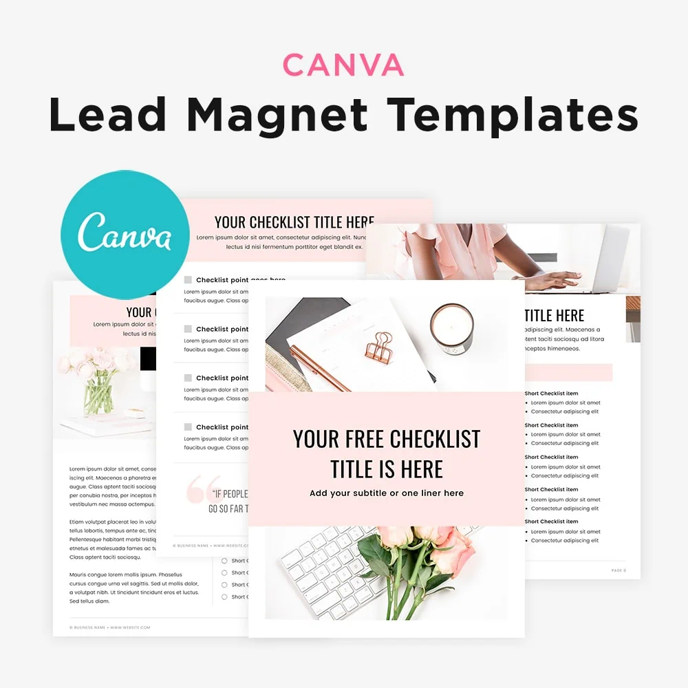 Blush pink lead magnet template