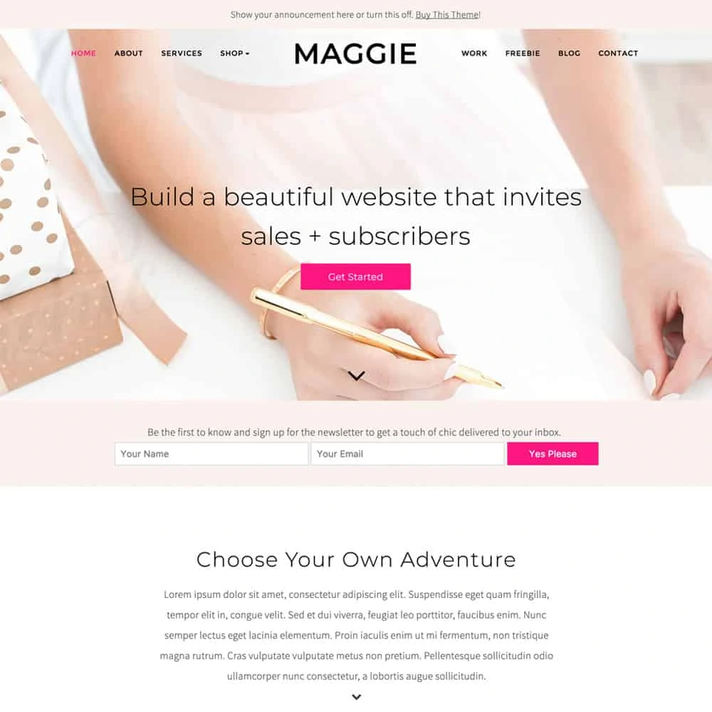 Bluchic Maggie WordPress theme