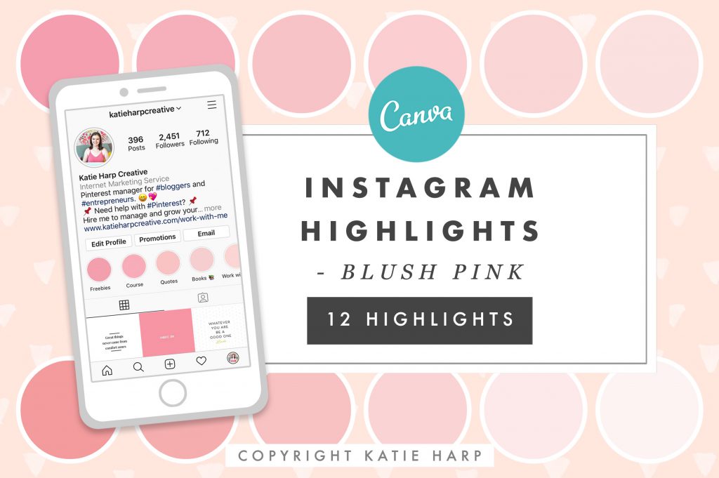 Blush Pink Instagram Highlight Covers