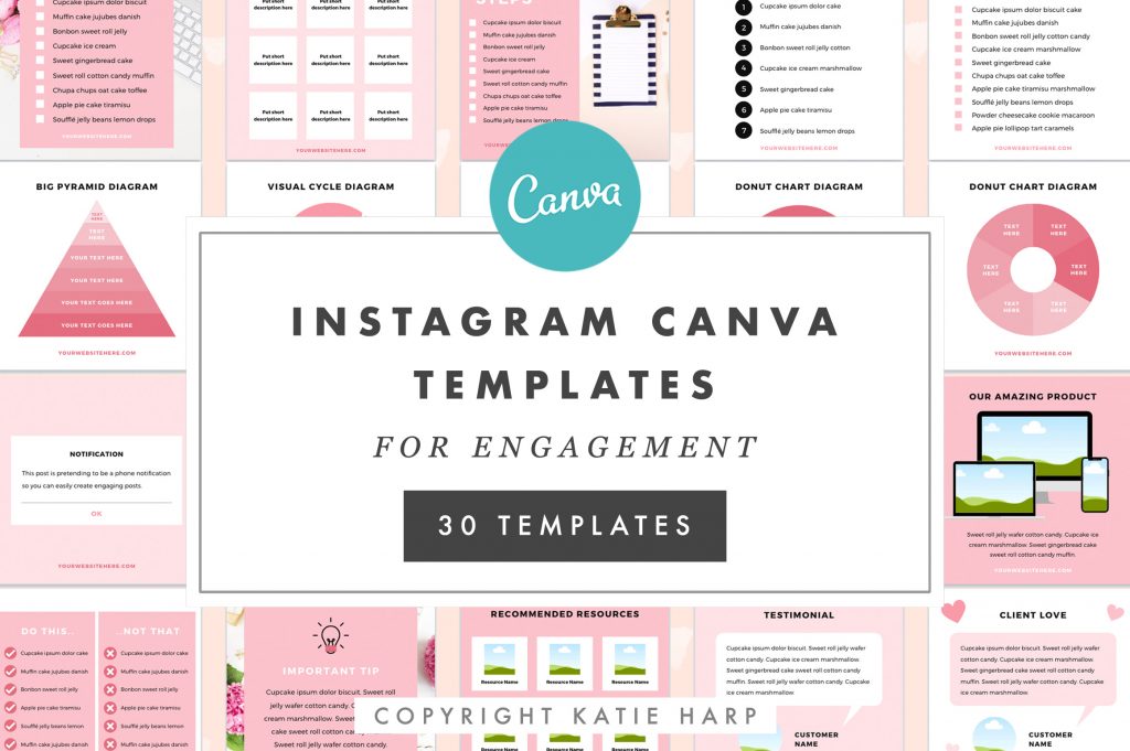 Pink Instagram Canva Templates for Engagement