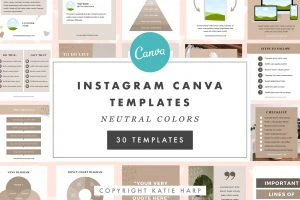 Neutral Instagram Canva templates