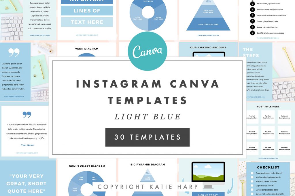 Blue Instagram Canva Templates for Engagement