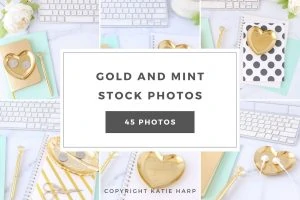 Gold and Mint Stock Photos