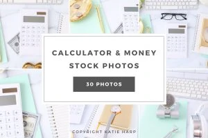 Calculator and Money Stock Photos