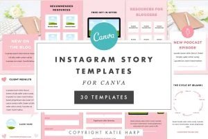 Pink Instagram story templates
