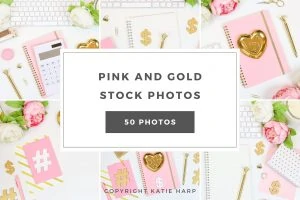 Pink and Gold Stock Photos