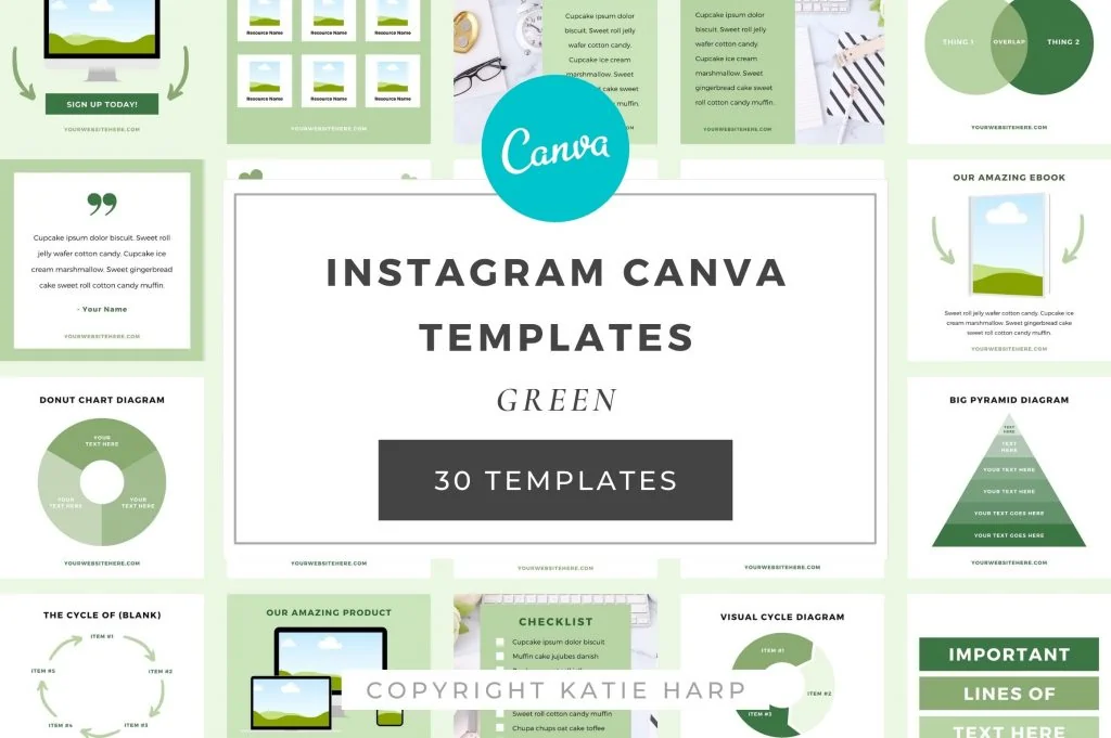 Green Instagram Canva Templates for Engagement