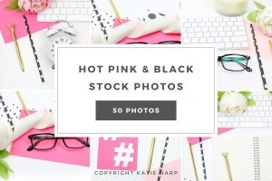 Hot Pink and Black Stock Photos
