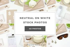 Neutral on White Stock Photos
