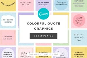 Colorful quote graphics