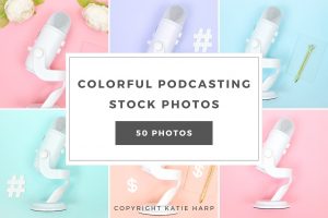 Colorful Podcasting Stock Photos