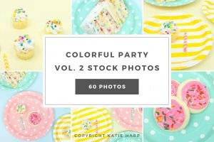 Cake, cupcakes, and party supplies