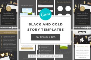 Black and Gold Story Templates