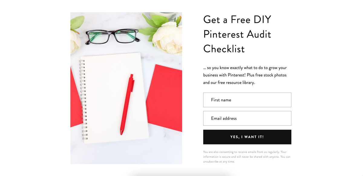 Flodesk landing page