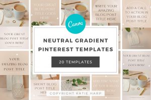 Neutral Gradient Pinterest Templates