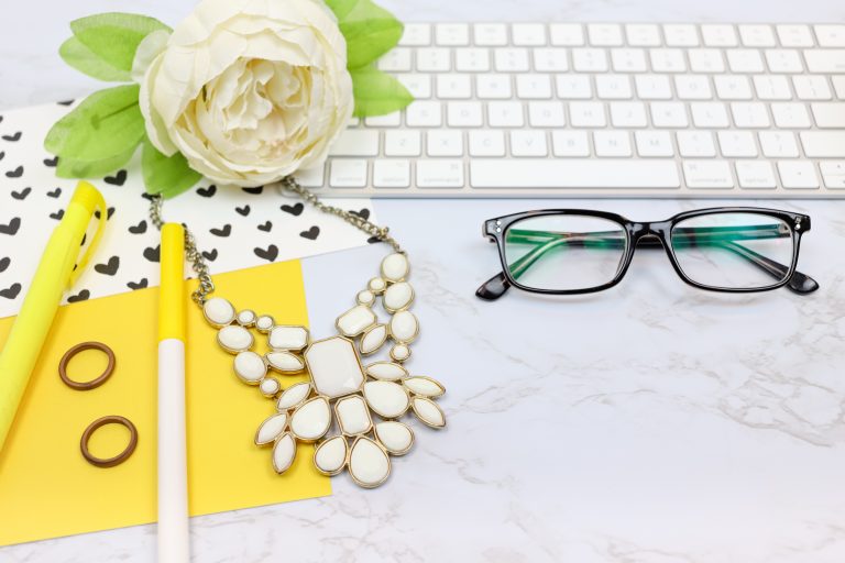 Yellow office supplies