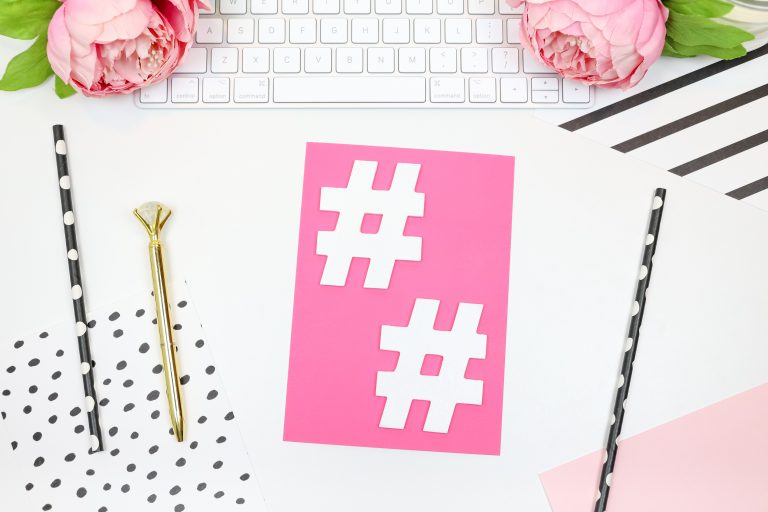 Hot pink and black office supplies