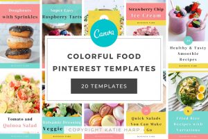 Colorful Food Pinterest Templates