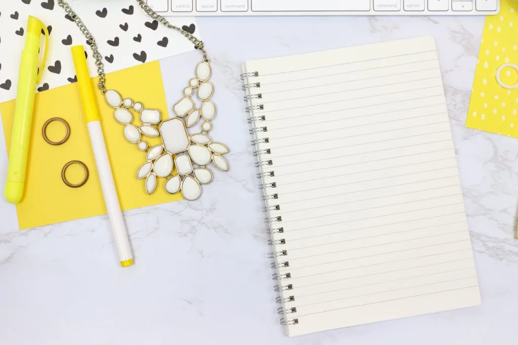 Yellow office supplies