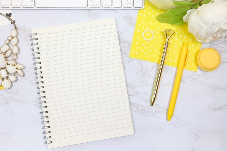 Yellow office supplies