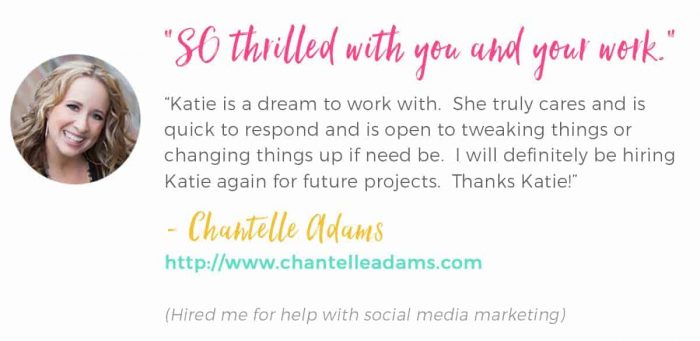 Chantelle Adams testimonial